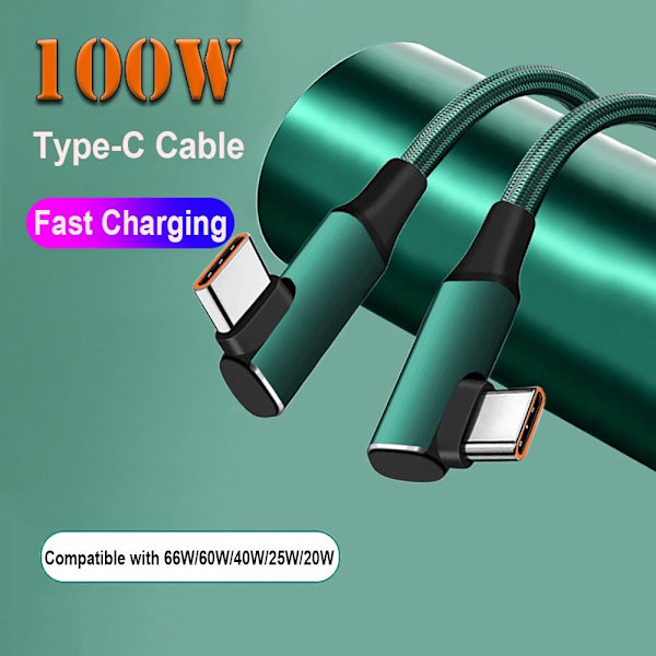 Type C-kabel USB-C-dataledning GRØN 1M Green 1m