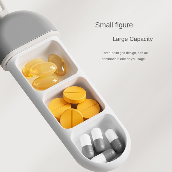 Pill Box Medicine case GRÅ grey