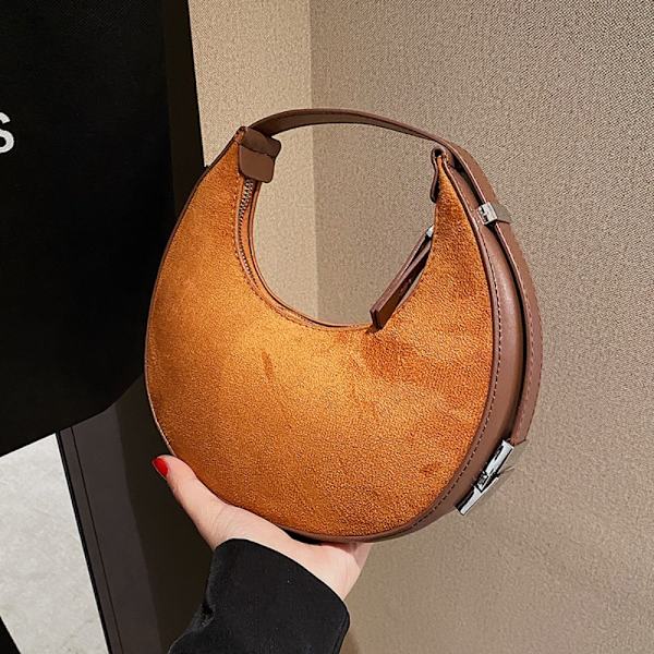 Naisten olkalaukut Scrub Leather -trendilaukku MUSTA Black