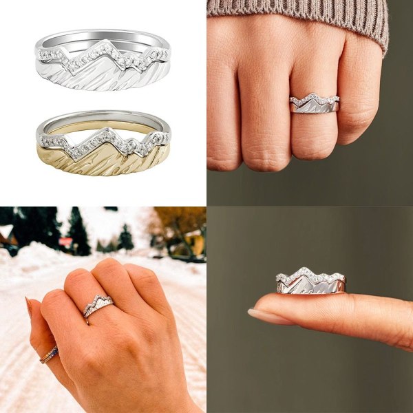 Mountain Ring Par Ring SILVER 8 Silver 8