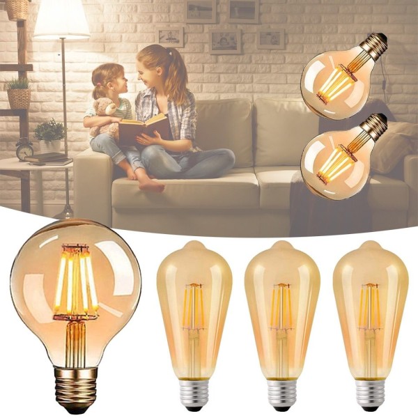 LED glödlampa Vintage Bulb A60 6W A60 6W A60 6W