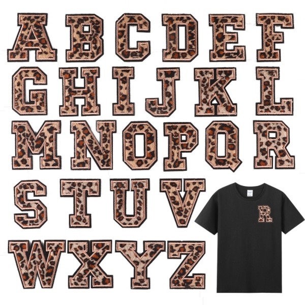 Leopard Letter Patches Letter Patch Rauta Digital Patchessa