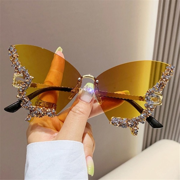 Butterfly solbriller Lilla solbriller for kvinner GRADIENT Gradient yellow