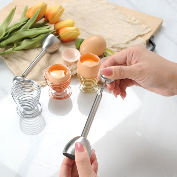 Eggeskallåpner Kokte egg Holder ROSEGULL EGGSHOLDER-2STK Rose Gold Eggs Holder-2PCS-Eggs Holder-2PCS