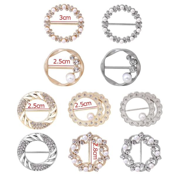 4 stk. Skjerfspenne Skjerfring SØLV #04 #04 Silver #04-#04