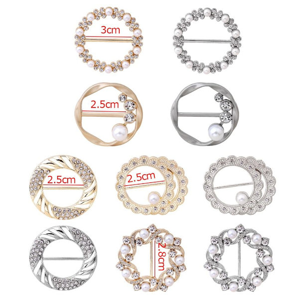 4stk Skjerfspenne Skjerfring GULL #02 #02 Gold #02-#02