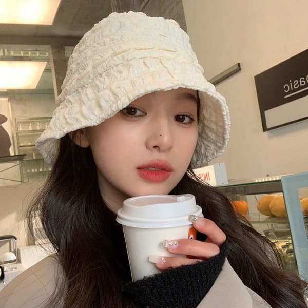 Bucket Hat Beach Cap VALKOINEN white