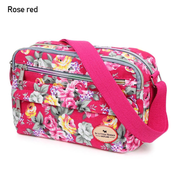 Axelväska Blommig handväska ROSE RED rose red