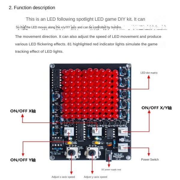 LED Pursuit Light Kit Lodding Practice LED Chaser PCB Board