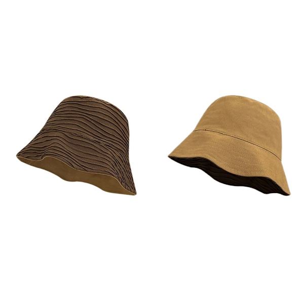 Vändbar Bucket Hat Solskydd KAFFE coffee