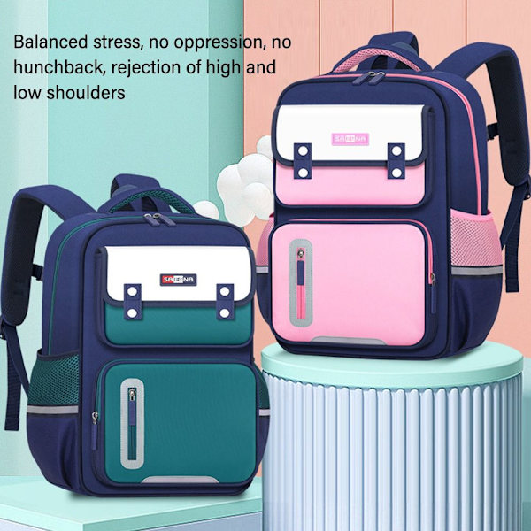 Skolesekk Primary School Bags Barn Ryggsekk blue Large