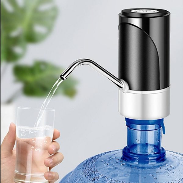 Vanndispenserpumpe Automatisk vannflaskepumpe Flaskevann Black