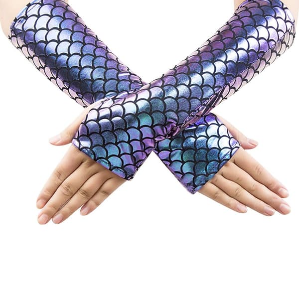 Fingerless Handskar Arm Ärmar GRÖN green