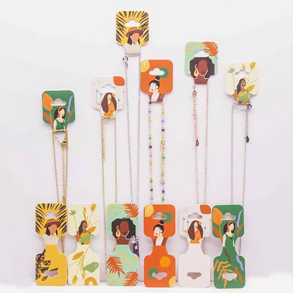 100 st/lot Smycken Display Card Halsband Hårögla armband 100pcs 02