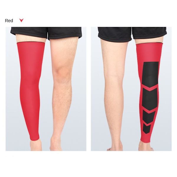 1kpl Compression Leg Sleeve Urheiluhihat PUNAINEN L L Red L-L