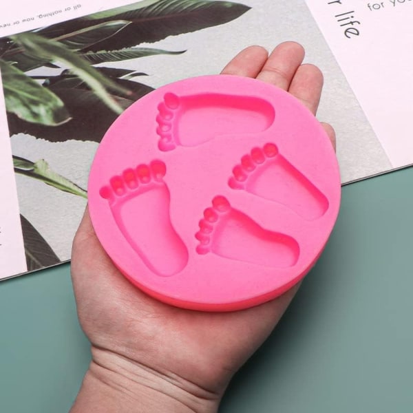 2 stk 3D Fødder Hænder Silikone Forme Chokolade Fondant Form