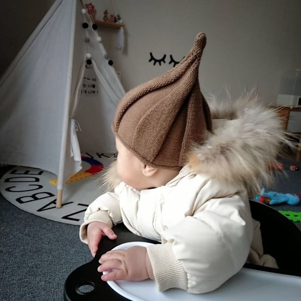 Vinterhattar för baby Beanie cap KAFFE coffee