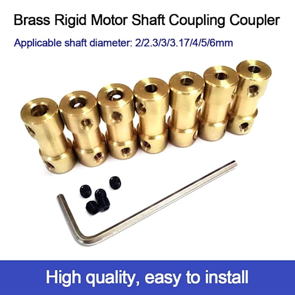 Mässing flexibelt kontaktdon Motoraxel 2,3MM-2MM 2.3mm-2mm