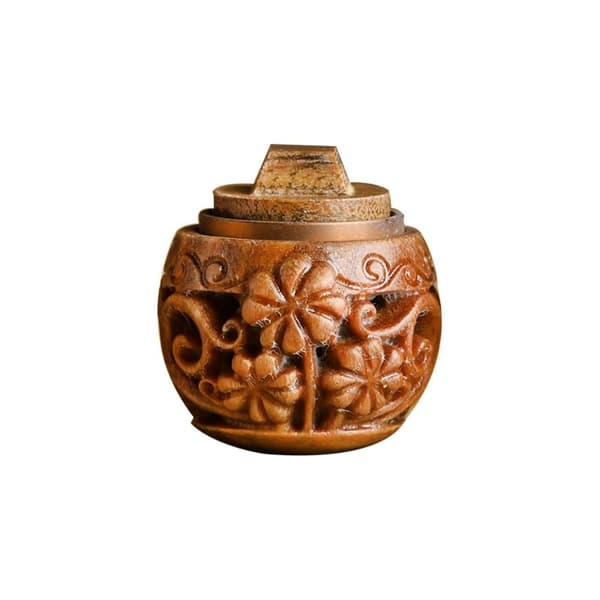 Medicine Pill Box Mini Sandelträ Rescue Pill Case STYLE 2 Style 2