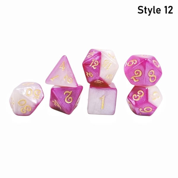7 st/ set DND-tärningar Polyedriska tärningar STYLE 12 STYLE 12 Style 12