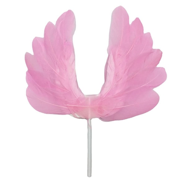 5st Angel Wing Feather Cake Topper ROSA ROSA pink