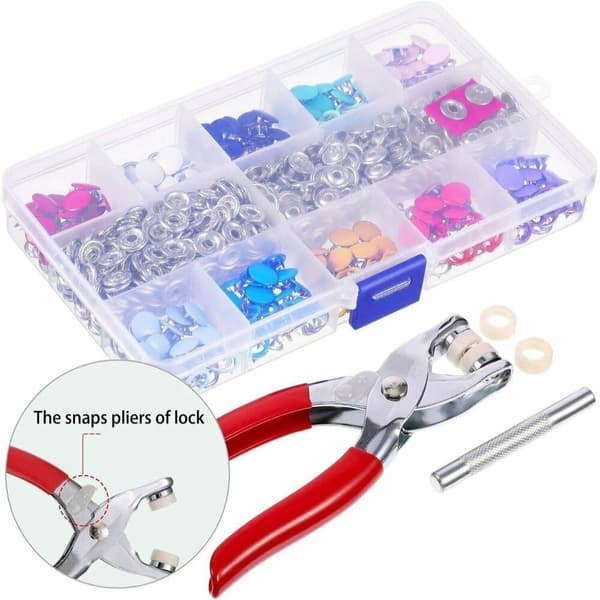 100/200Sets Vaatteet Ompelunapit Nepparit Set 01-without tool