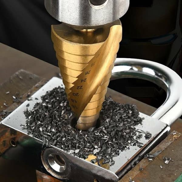 3 STK HSS Step Drill Bit Cone Titanium Bit Set Metall Hullkutter