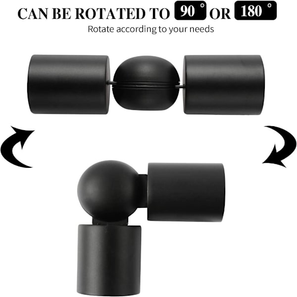 2st Armbågskontakt Hörnkontakt SVART SVART Black