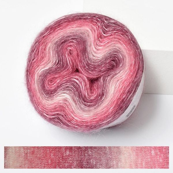250M Rainbow Mohair Garn Gradient Color Cake Garn 05 05 05