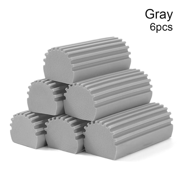 Magiska dammrengöringssvampar Damp Clean Duster Sponge GRÅ 6 Gray 6 Pcs-6 Pcs