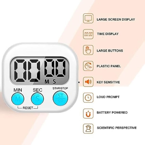 Kjøkkentimer Digital Visual Timer BLÅ Blue