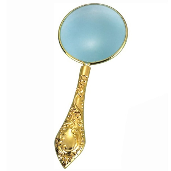 Lupe forstørrelsesglass GULL gold