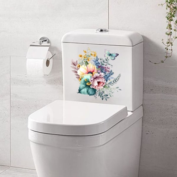 5 kpl Kylpyhuone-WC-tarra Kukkatarrat seinätarra 5PCS