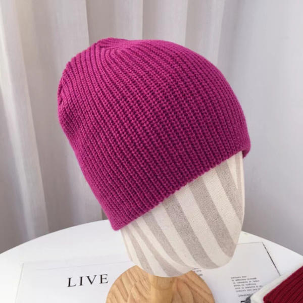 Mössa Stickad mössa LILA Purple