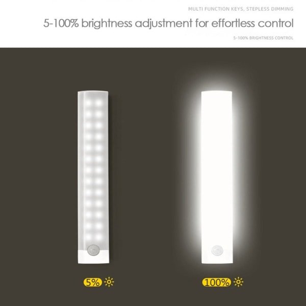 Garderobsbelysning Rörelsesensor Lampa 110MVIT LJUS VIT LJUS 110mWhite Light