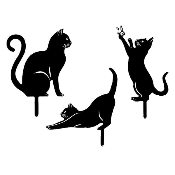 Katt Metallstatuer Hagepynt D D D