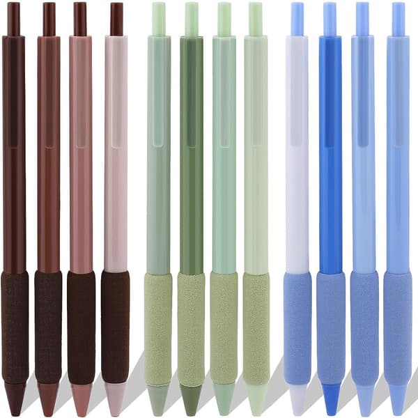 12 Stk Gel Pen Sort Refill Pen Kuglepen