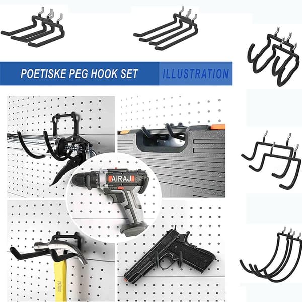 Garage Förvaringskrokar Väggmonterad hållare D D D