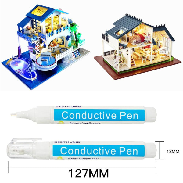 3-paknings konduktiv blekkpenn Conductive Paint Kit Kretskort