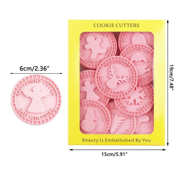 9st/ set 3D Snowflake Christmas Biscuit Form Cookie Cutter