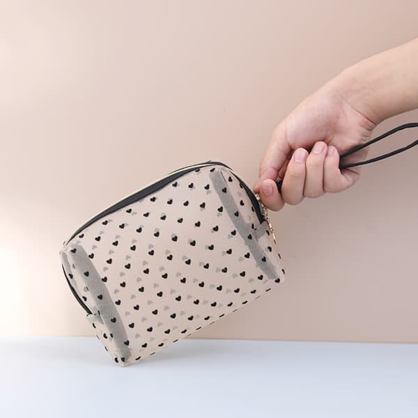 Mesh kosmetikkveske Makeup Bag TRANSPARENT D D Transparent D-D