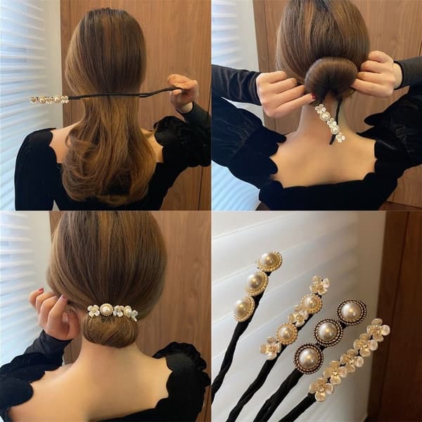 Hiuspullakone Ranskalainen hiusnuttura SHELL PEARLS SHELL PEARLS shell pearls