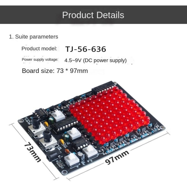 LED Pursuit Light Kit Juotosharjoitus LED Chaser PCB Board