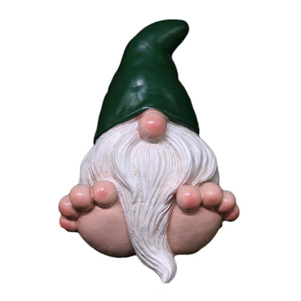 Miniatyyri Gnome-figuurit Isot Jalat Kääpiöt Patsas VIHREÄ green