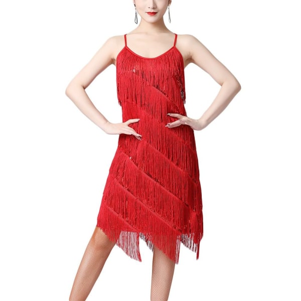 Latin Dance Dress Dancing Skirt RØD Red