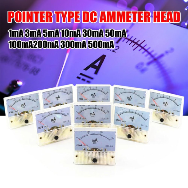 DC Amp Meter Analog Meter 0-50MA 0-50mA