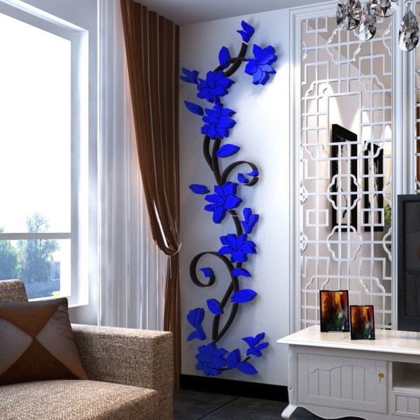 Wall Sticker Dør Sticker BLÅ VENSTRE VENSTRE Blue Left-Left