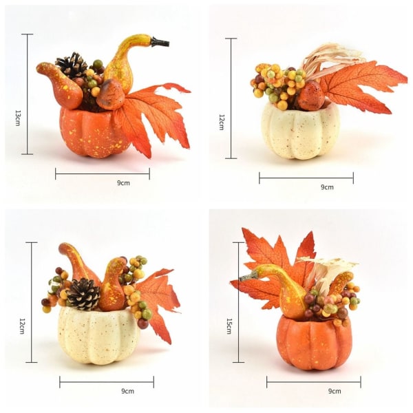 4 stk Thanksgiving-græskar Halloween-græskar TYPE C TYPE C Type C