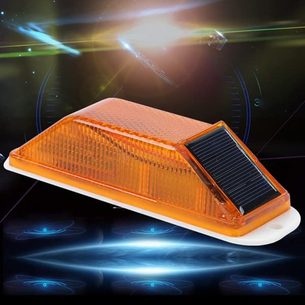 4 Pack Solar Strobe Advarselslampe LED Advarselslampe Super lys