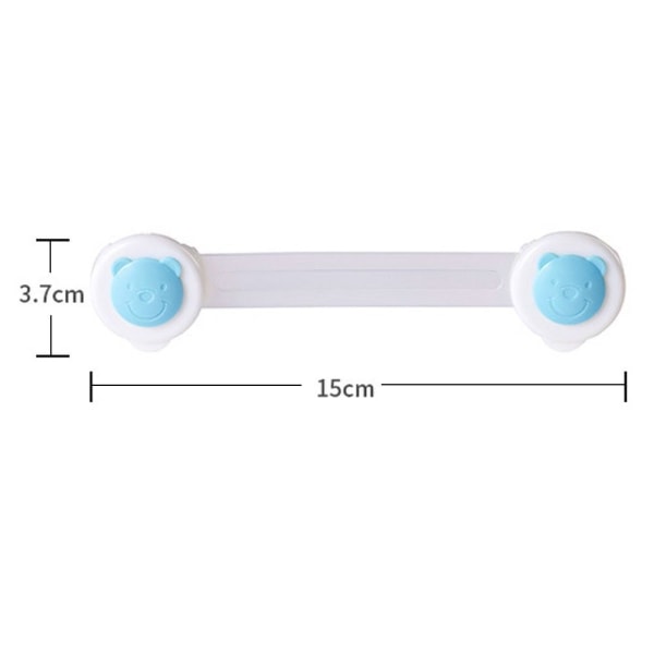 5 Styck Baby Säkerhetsskåp Lås BLÅT LEENDE ANSIKTE LEENDE ANSIKTE Blue Smiling Face-Smiling Face